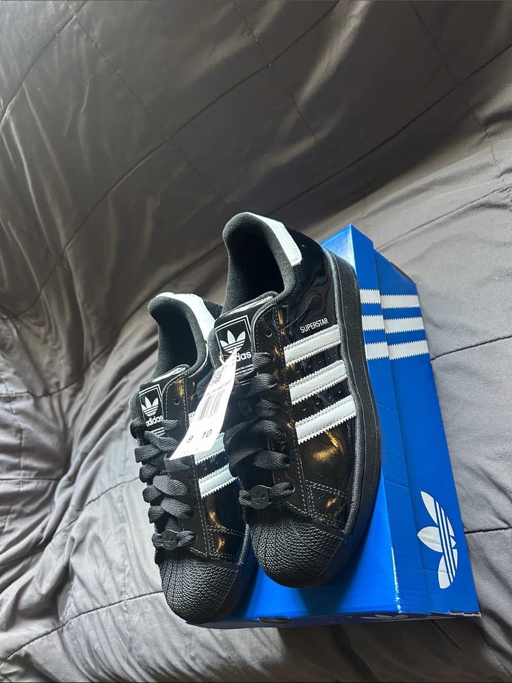 adidas Black and White Superstar II Sneakers